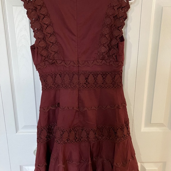 2.7 August Apparel Mini Dress - Burgundy - Picture 4 of 7